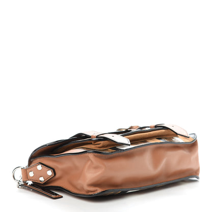 Proenza Schouler Lambskin Lizard Snakeskin Suede PS1 Exotic Stripe Mix Satchel Dune 4 of 12