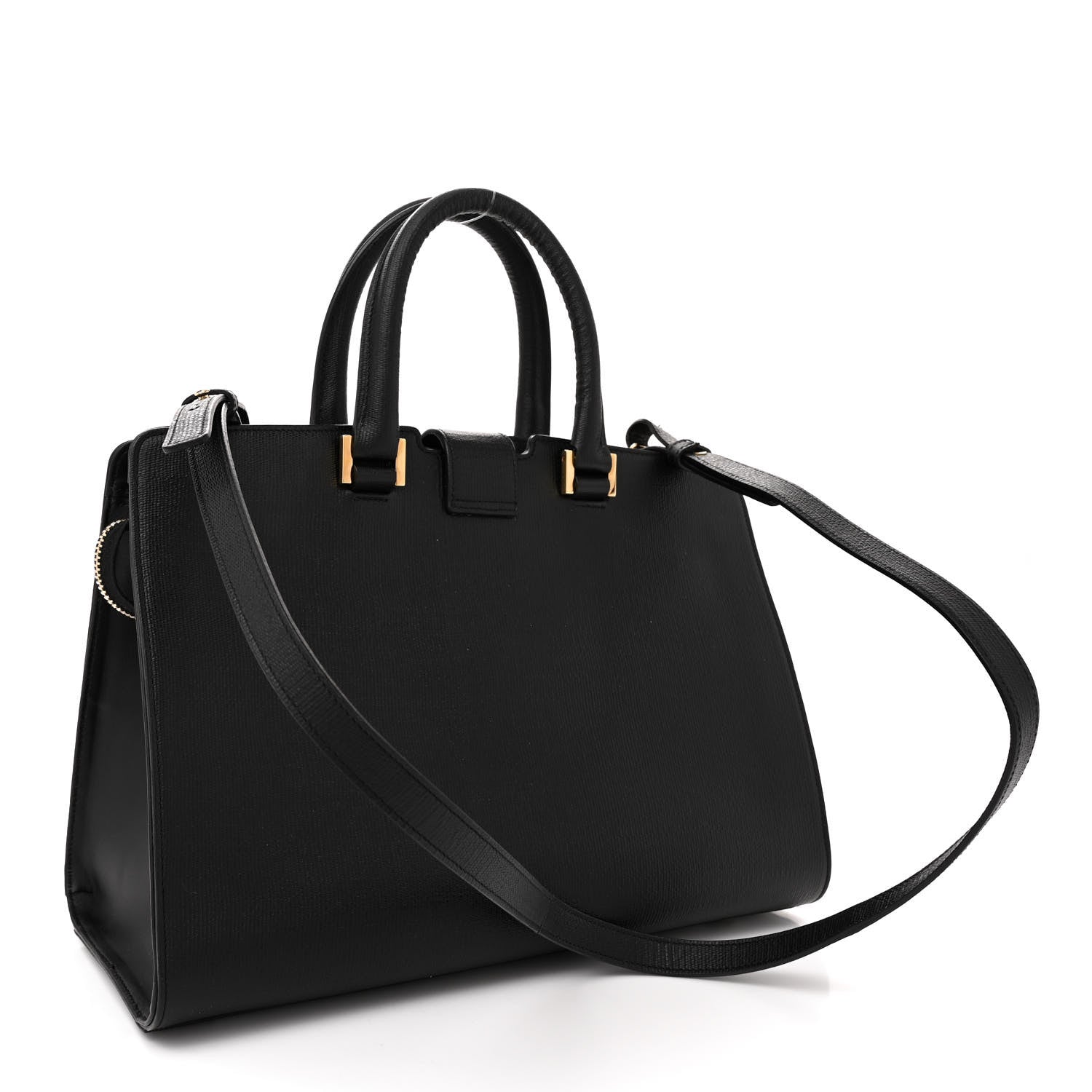 Saint Laurent Textured Calfskin Small Classic Y Cabas Black 3 of 14