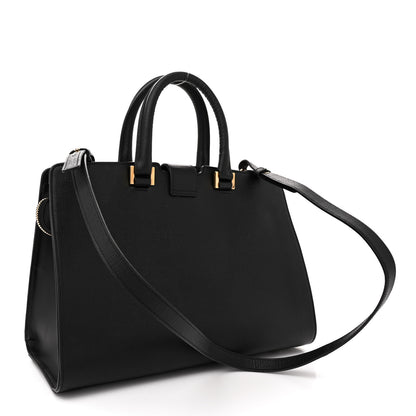 Saint Laurent Textured Calfskin Small Classic Y Cabas Black 3 of 14