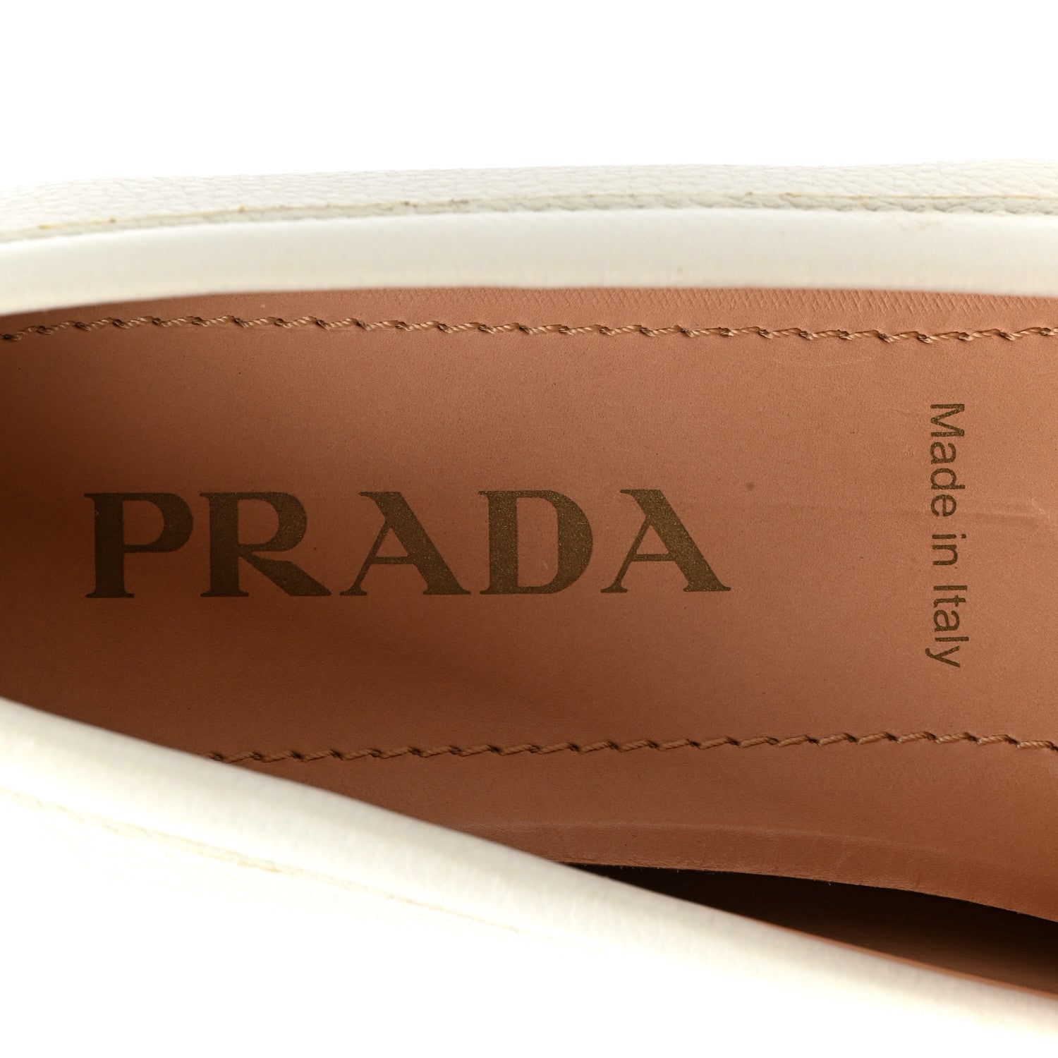 Prada Calfskin Bow Driving Loafer 36 White 7 of 13
