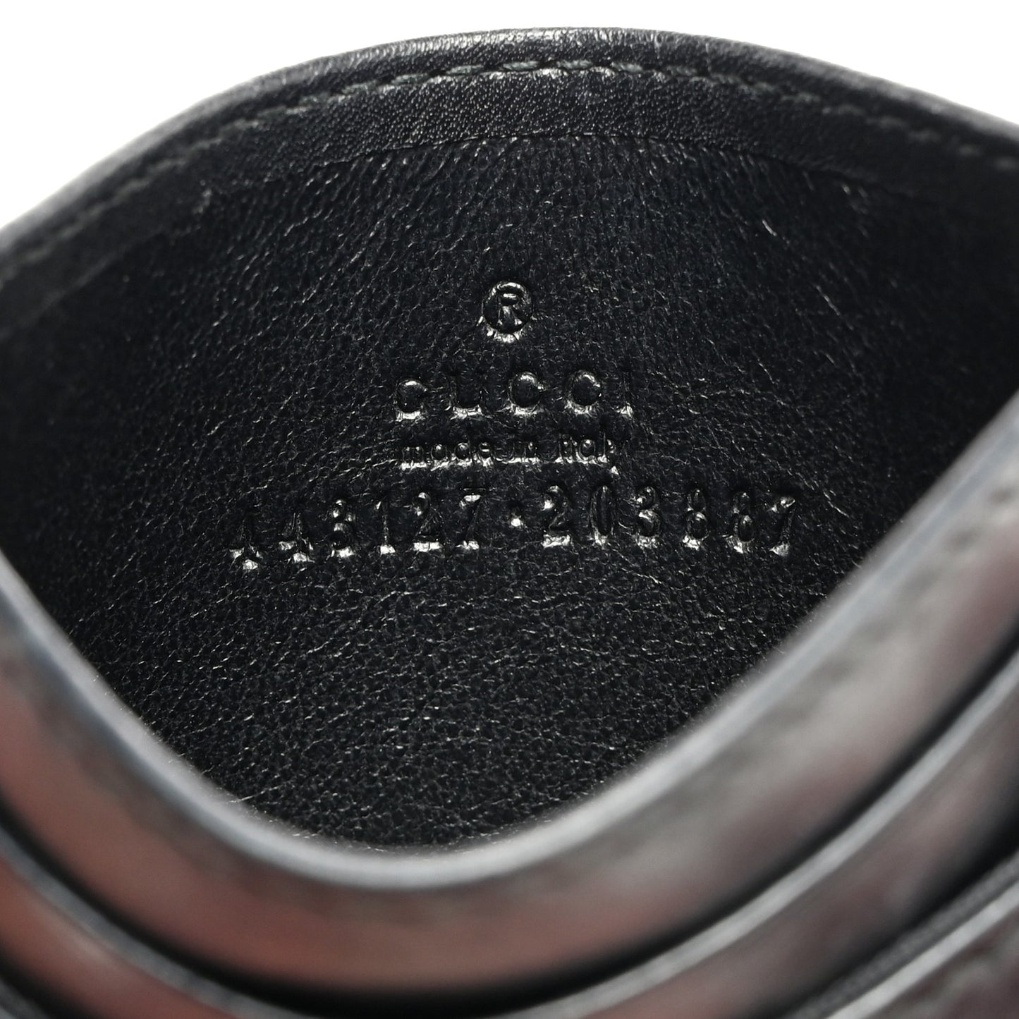 Calfskin Matelasse GG Marmont Card Holder Black