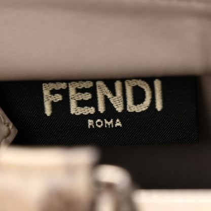 Fendi Vitello Dolce Elaphe Bi-Color Mini 3jours Tote Grigio Polvere Arancio Taupe 6 of 11
