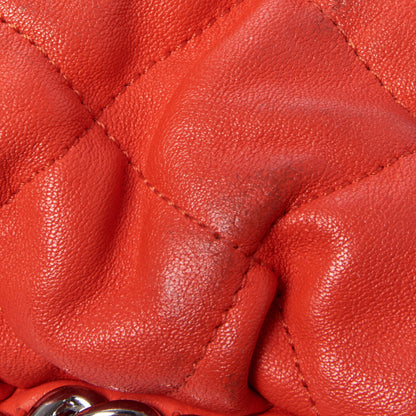Chanel Washed Lambskin Chain Around Hobo Red 13 of 14