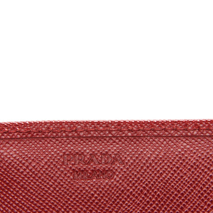 Prada Saffiano Metal Continental Flap Wallet Fuoco 6 of 8