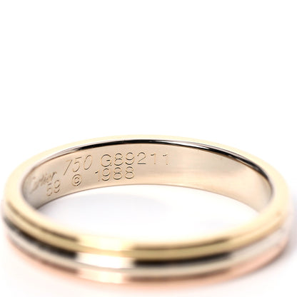 Cartier 18K Pink White Yellow Gold 3.8mm Trinity Wedding Band Ring 59 8.75 10 of 10