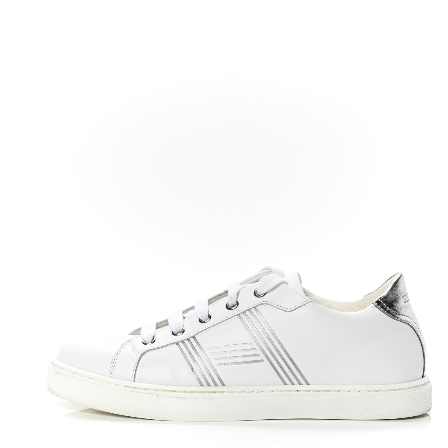 Hermes Nappa Womens Avantage Sneakers 38 White Argent 1 of 6