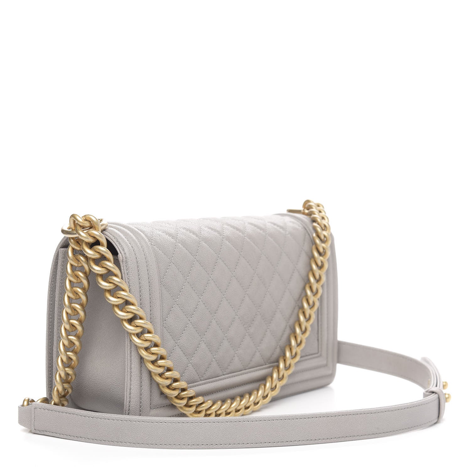 Chanel Caviar Quilted Medium Boy Flap Grey 3 of 10
