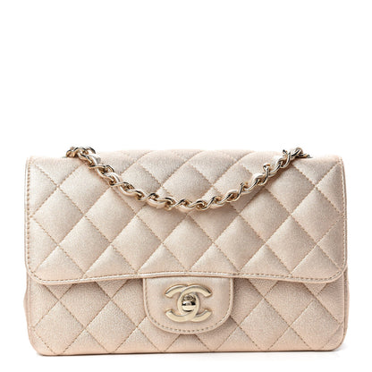 Chanel Metallic Lambskin Quilted Mini Rectangular Flap Gold 1 of 10