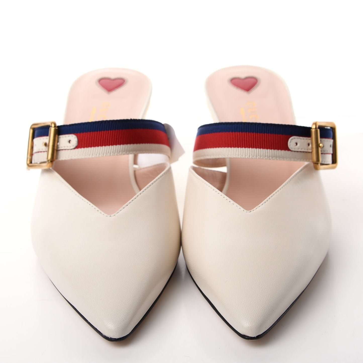 Malaga Kid Sylvie Web Bamboo Low Heel Mules 40 White