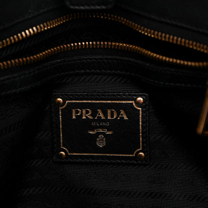 Prada Soft Calf Satchel Black 6 of 12