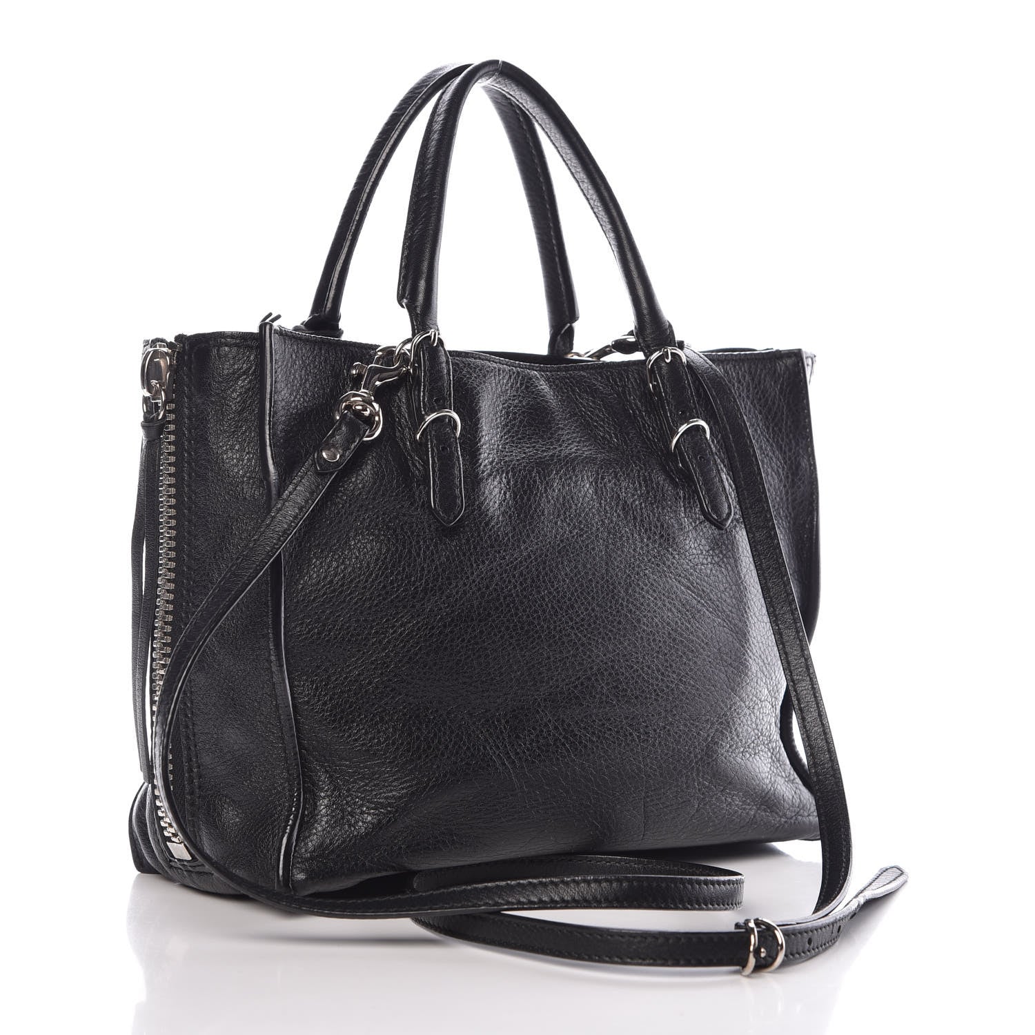 Balenciaga Calfskin Papier Mini A4 Zip Around Tote Black 3 of 7