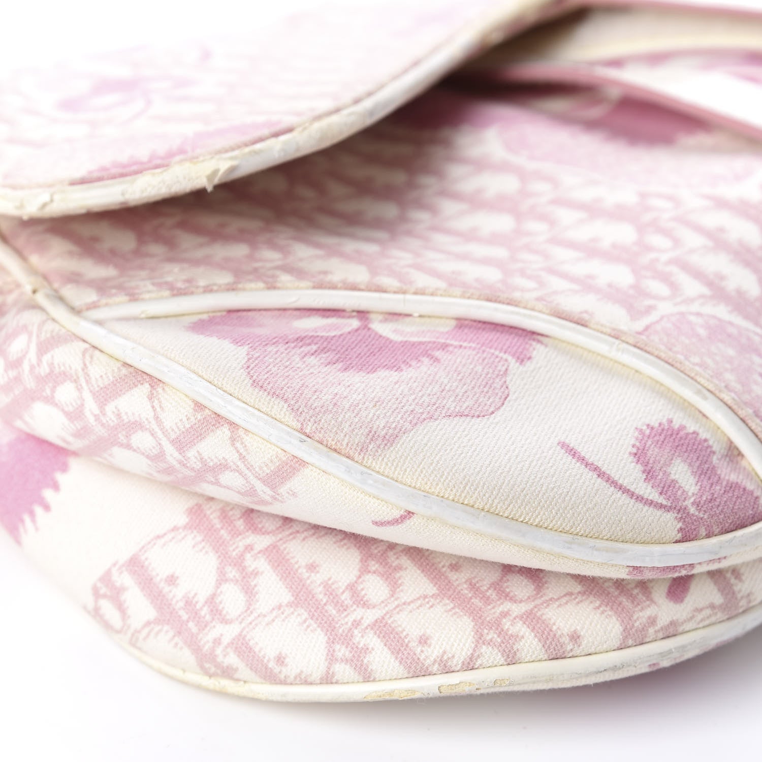 Christian Dior Monogram Floral Saddle Bag Pink 6 of 14