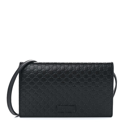 Gucci Microguccissima Crossbody Wallet Black 1 of 11