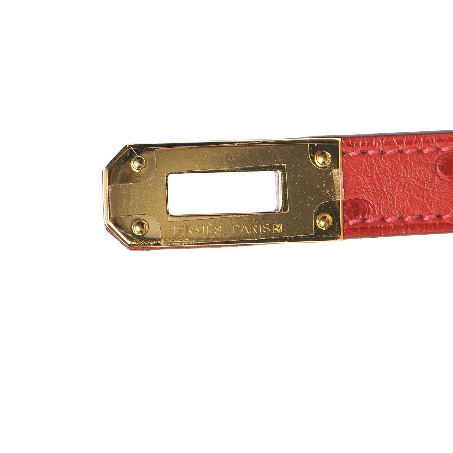 Hermes Ostrich Kelly Longue Wallet Rouge Vif 15 of 22