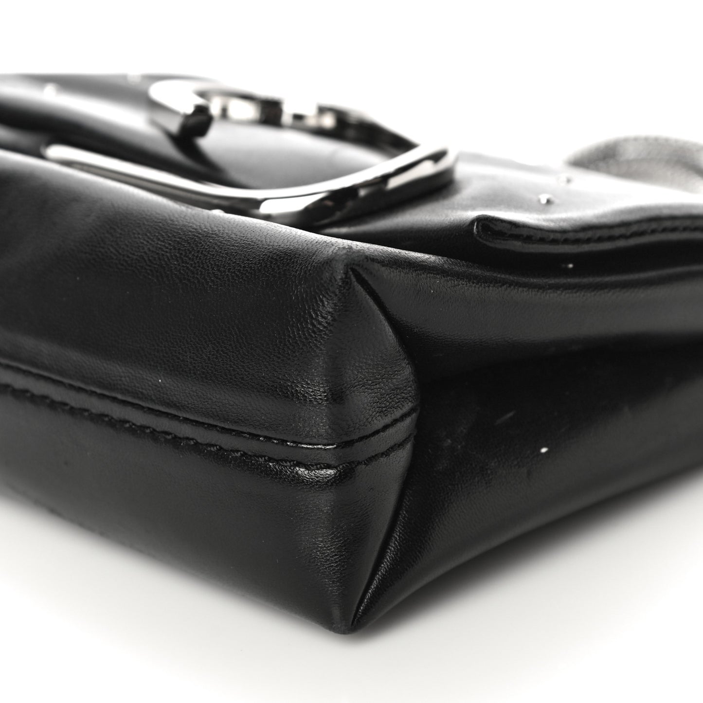 Calfskin Alix Soft Flap Clutch Black