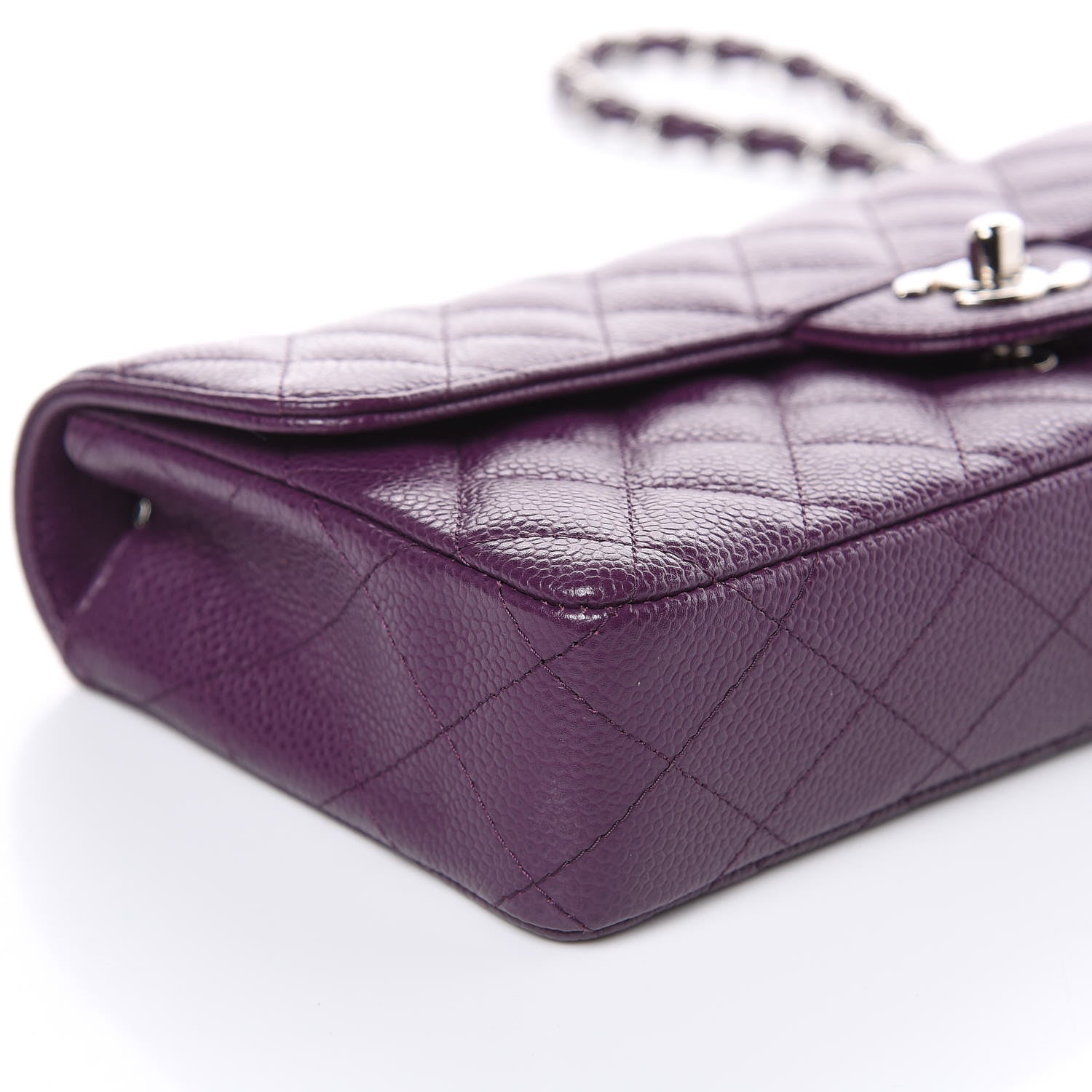 Chanel Caviar Quilted East West Flap Purple 8 of 12