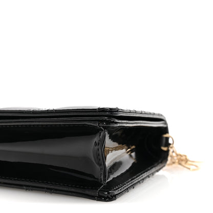 Christian Dior Patent Cannage Lady Dior Chain Wallet Black 10 of 10