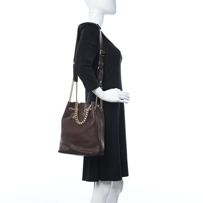Chanel Calfskin Quilted Small On My Shoulder Drawstring Bag Brown 3 of 14