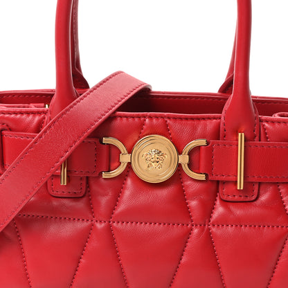 Versace Nappa Trapuntata Small Medusa '95 Tote Bag Lipstick Red 15 of 19