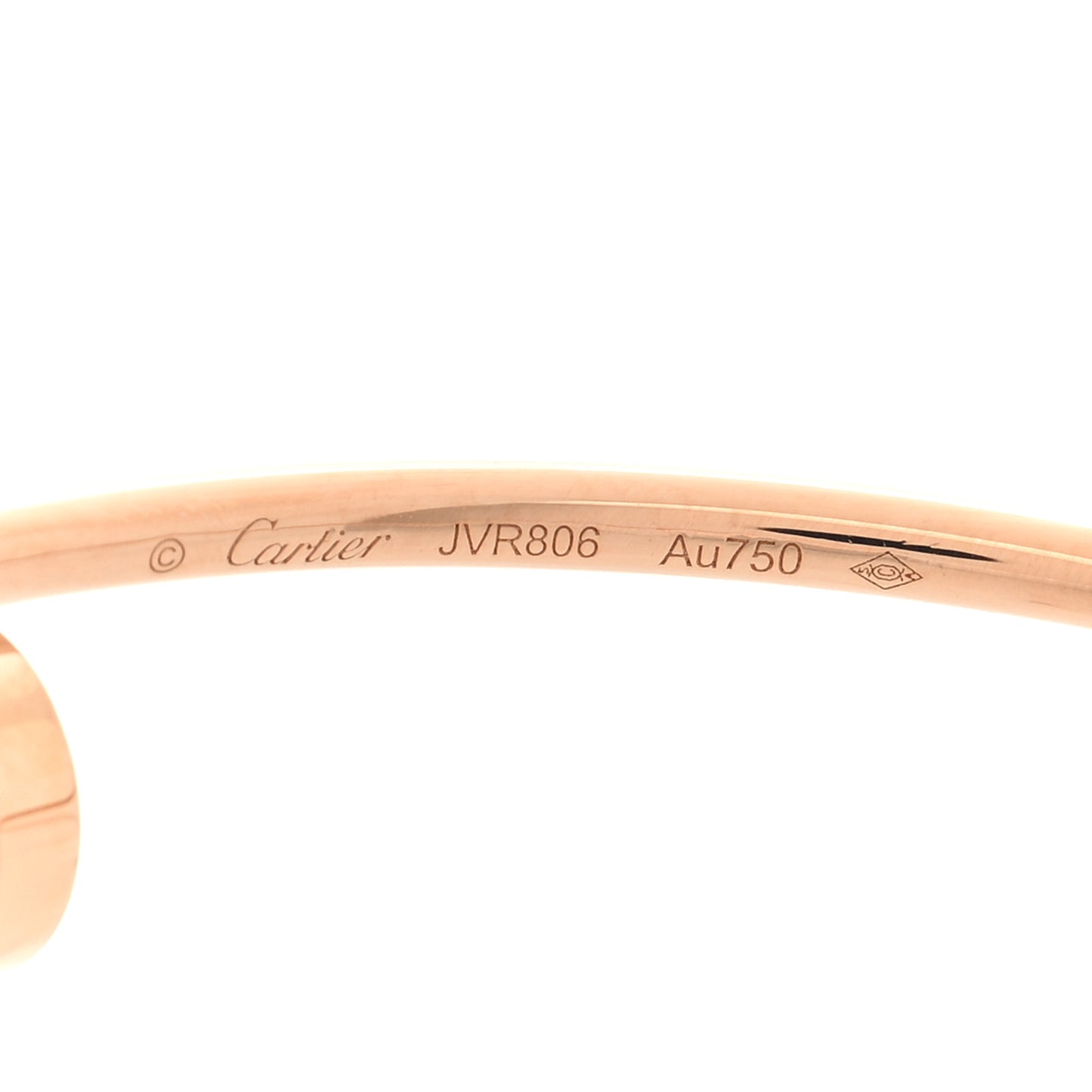18K Pink Gold Large Juste Un Clou Hoop Earrings