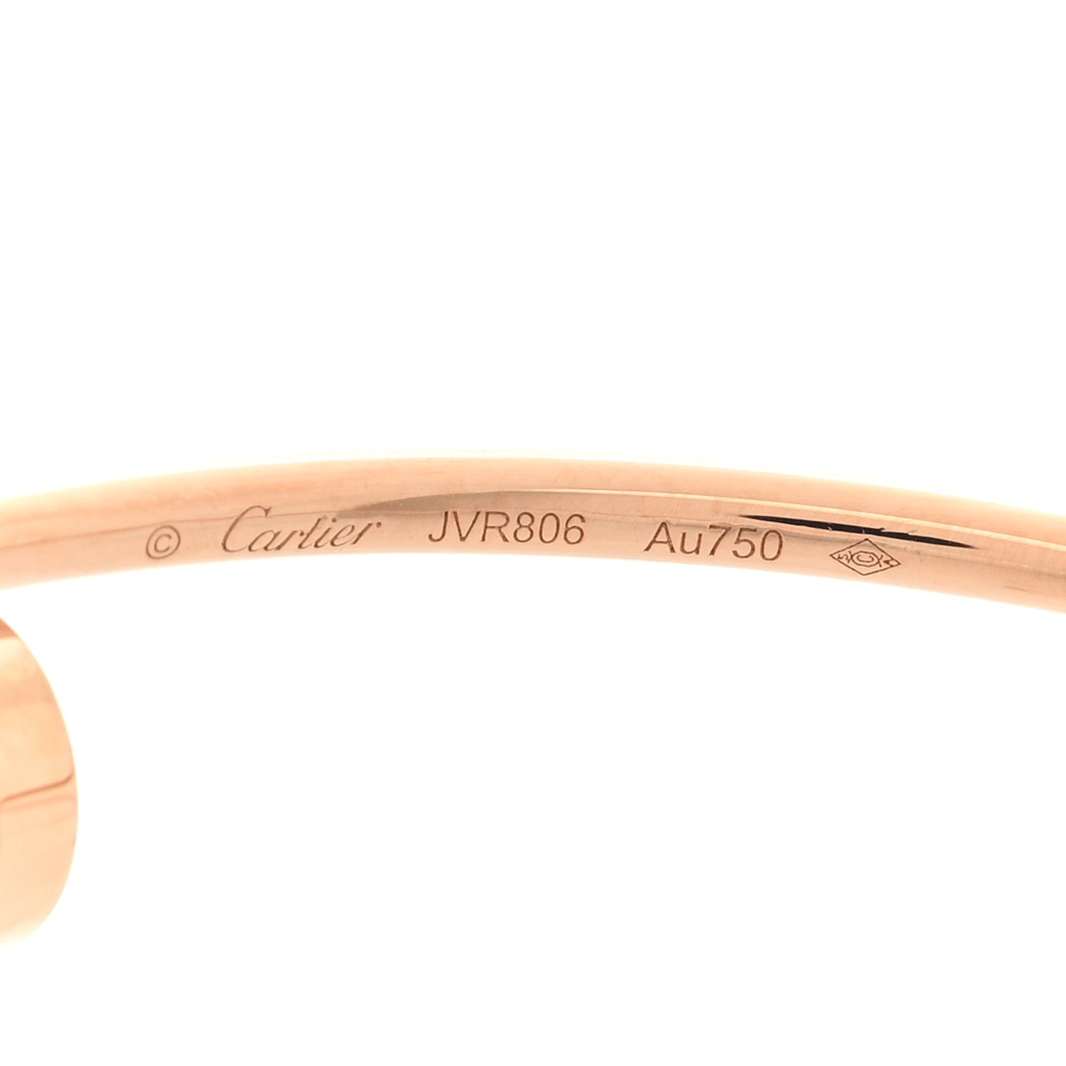 Cartier 18K Pink Gold Large Juste Un Clou Hoop Earrings 4 of 5