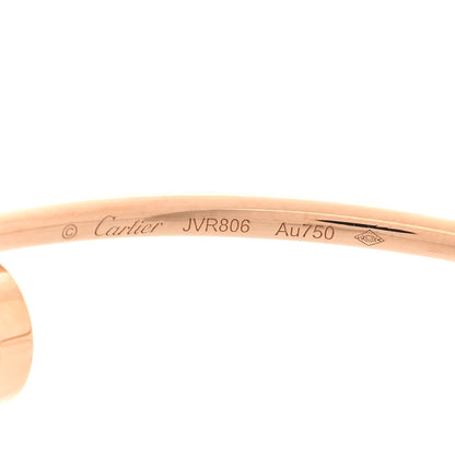 Cartier 18K Pink Gold Large Juste Un Clou Hoop Earrings 4 of 5