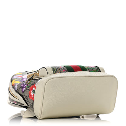 Gucci GG Supreme Monogram Flora Web Small Ophidia Day Backpack White 4 of 20