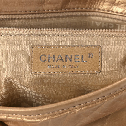 Chanel Aged Calfskin Quilted Vintage Ligne Messenger Flap Gold 6 of 9