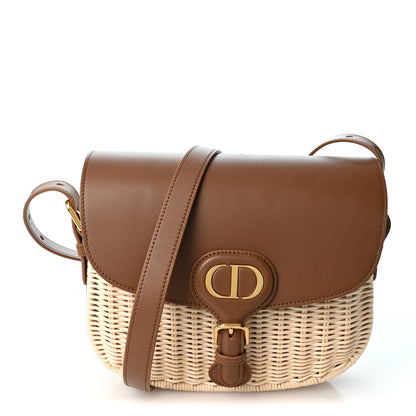 Christian Dior Wicker Calfskin Medium Bobby Flap Golden Saddle 1 of 9