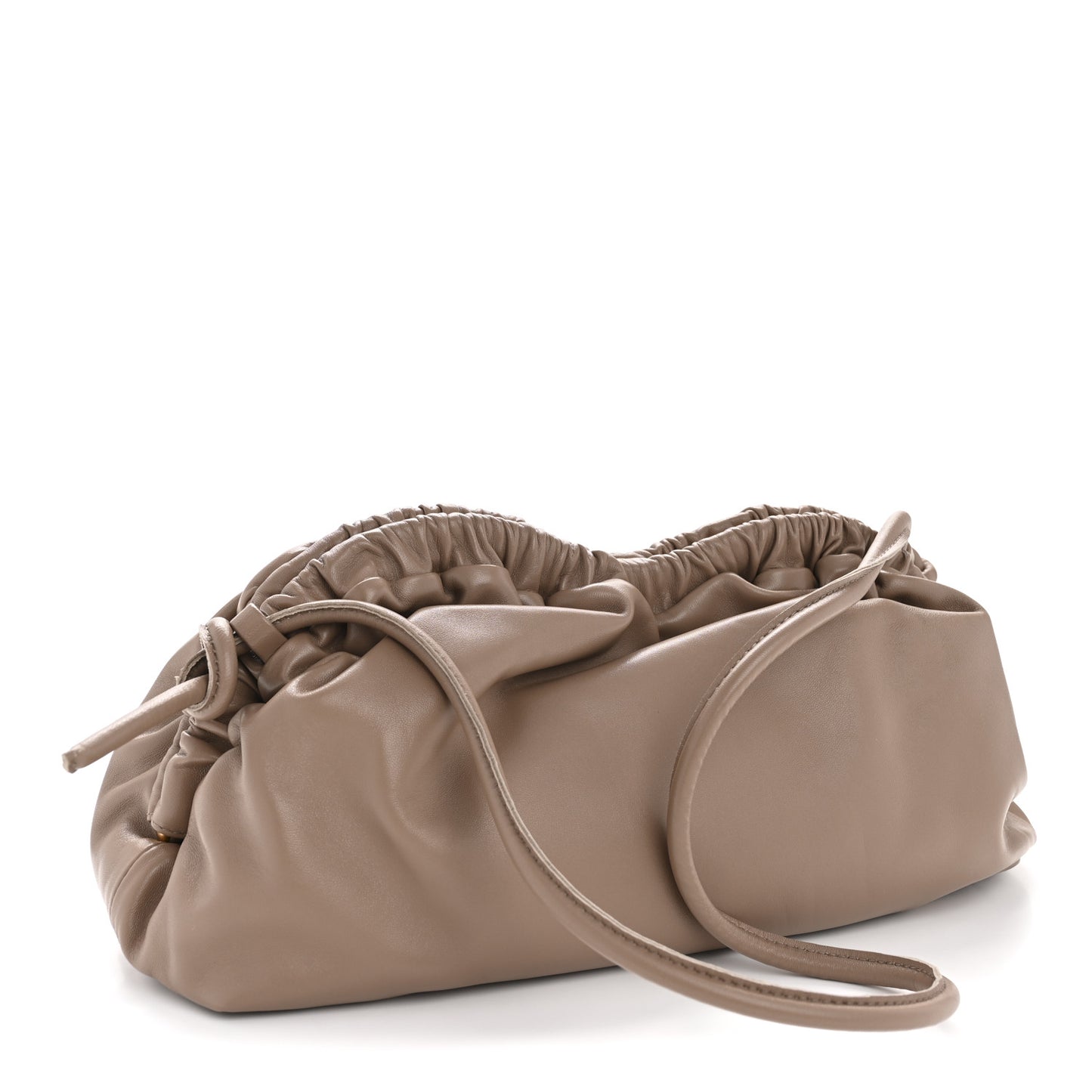 Lambskin Cloud Oversized Clutch Biscotto