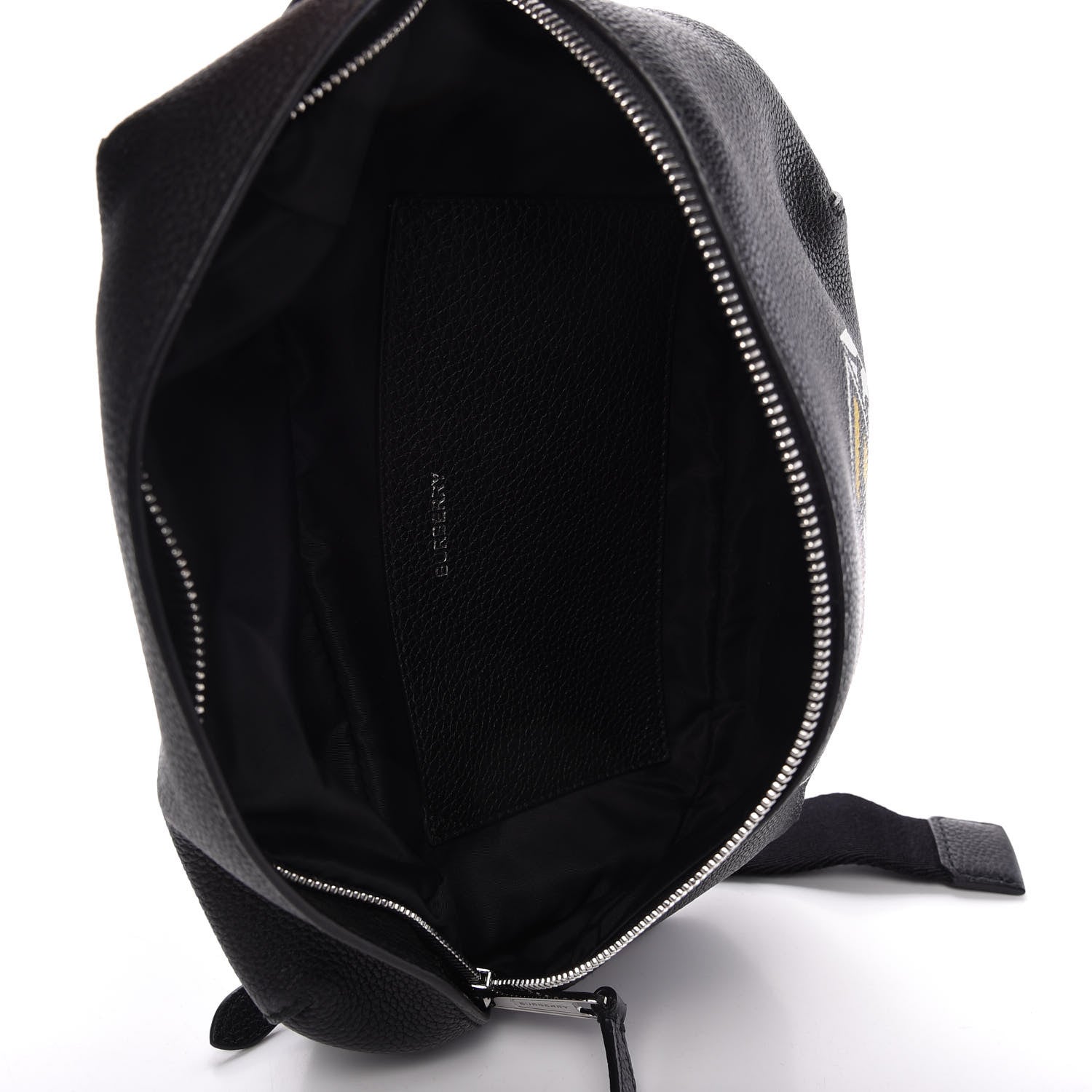 Burberry Grainy Calfskin Logo Graphic Sonny Bum Bag Black 5 of 9