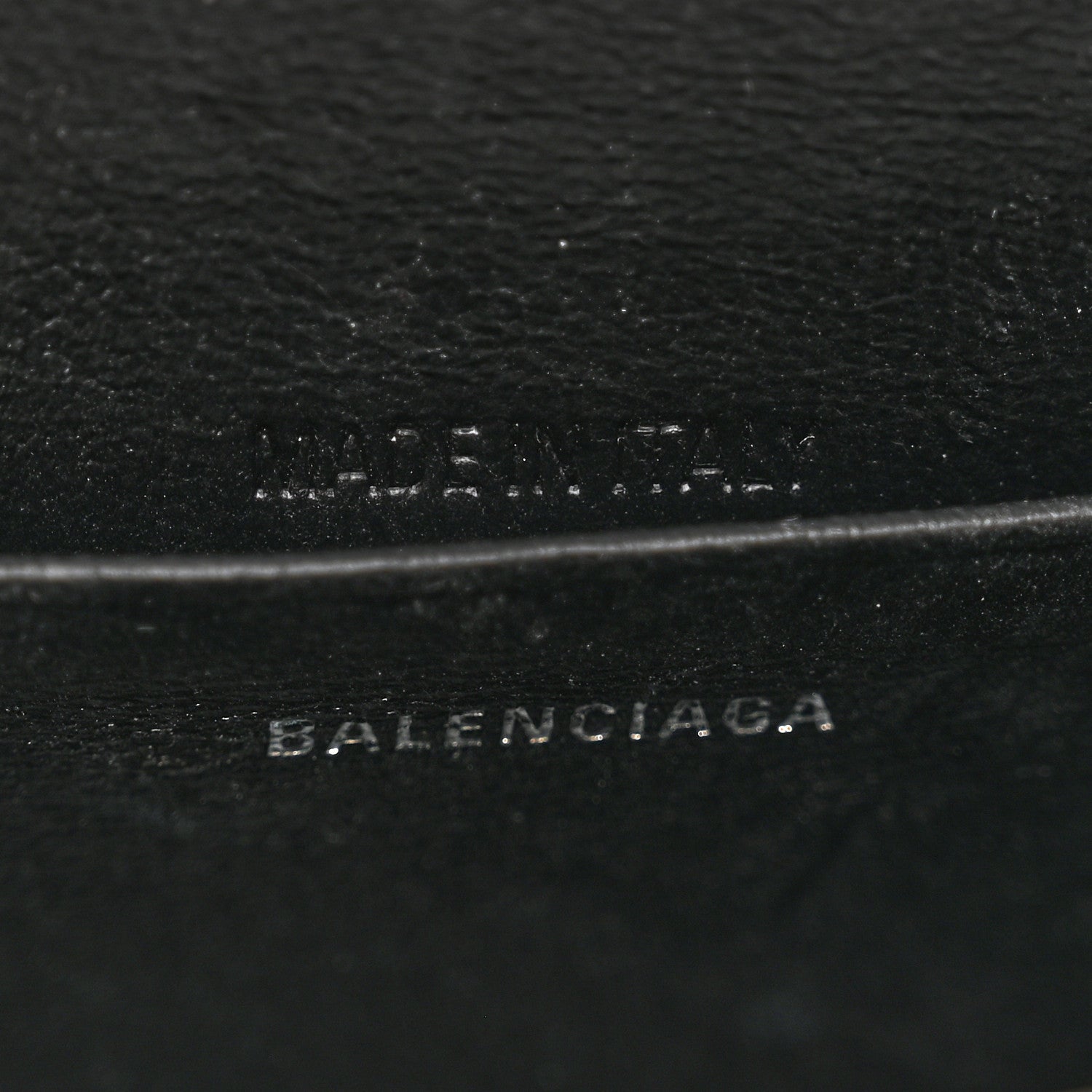 Balenciaga Metallic Calfskin Crocodile Embossed Hourglass Top Handle Bag Mini with Chain Silver 7 of 10