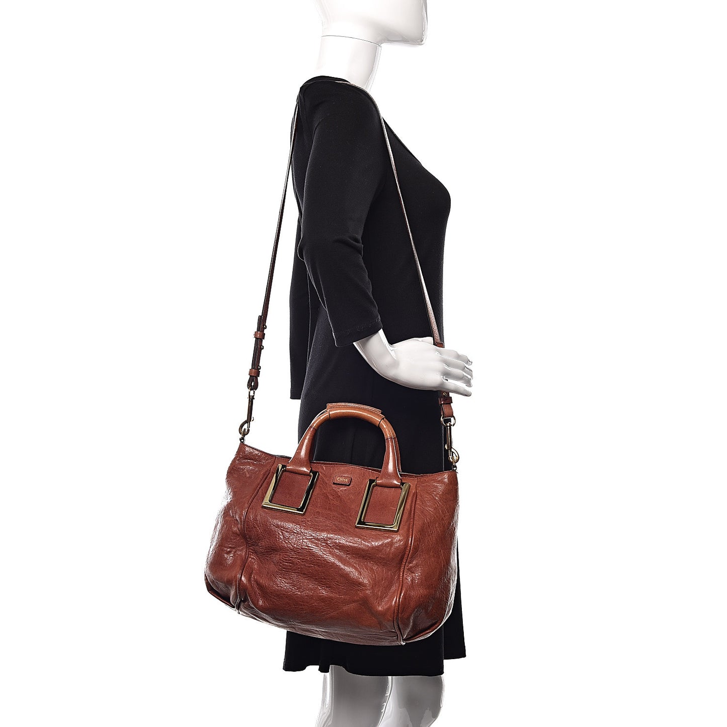 Tumbled Lambskin Medium Ethel Satchel Nutmeg Moka