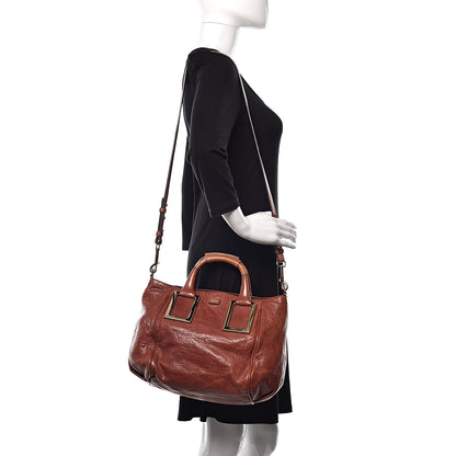 Chloe Tumbled Lambskin Medium Ethel Satchel Nutmeg Moka 2 of 13