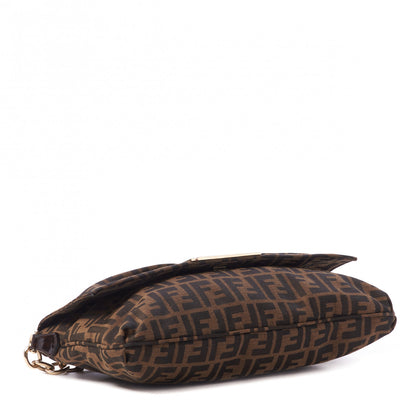 Fendi Zucca Patent Large Mia Shoulder Flap Tobacco 3 of 9