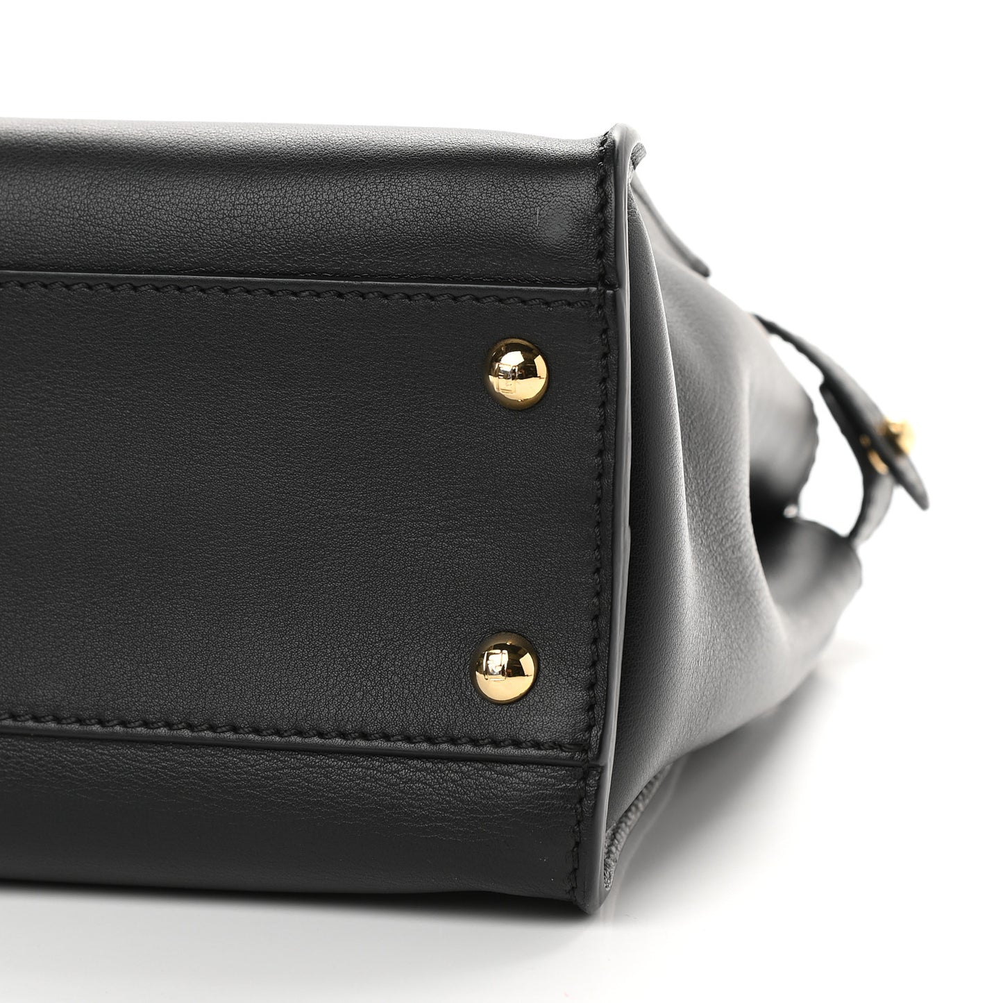 Vitello Seta Shiny Nappa Medium Peekaboo Iconic Satchel Black