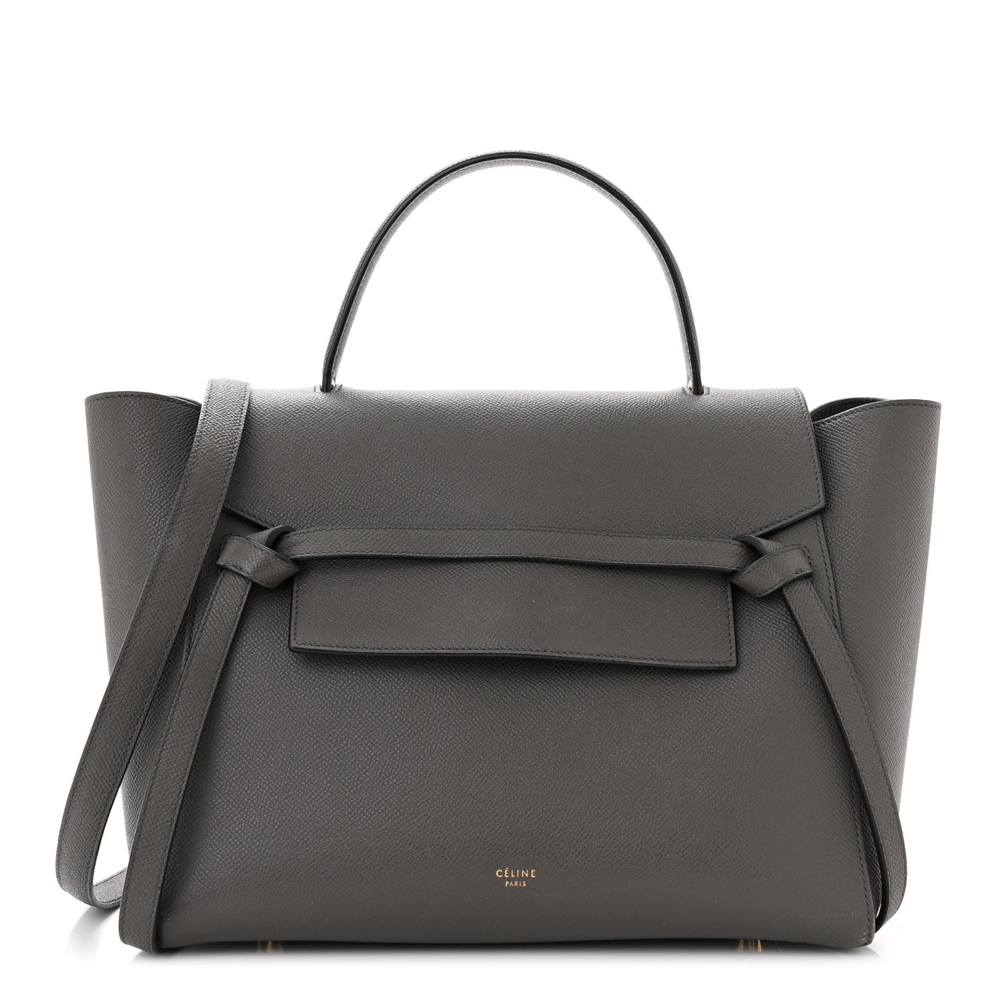 Grained Calfskin Mini Belt Bag Grey