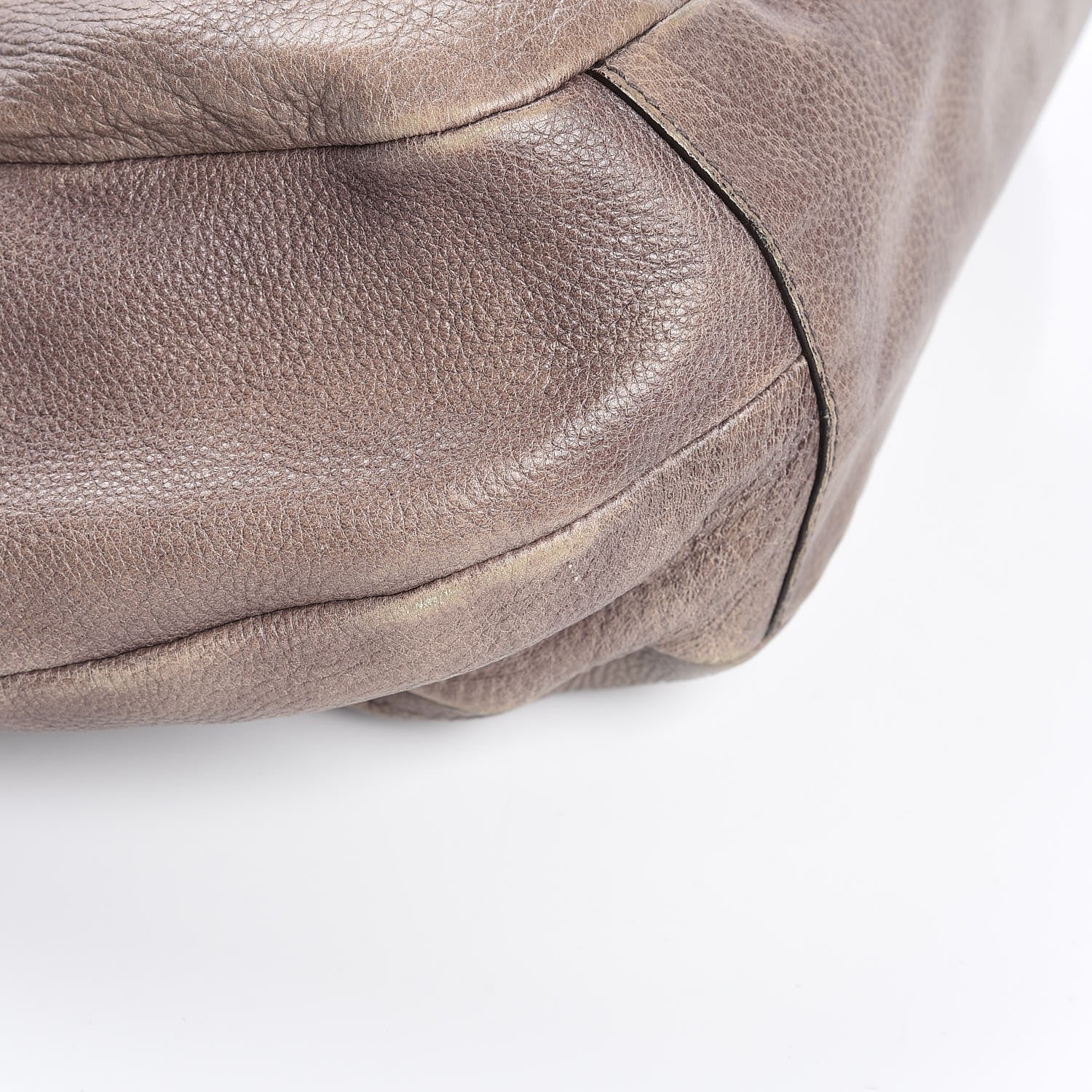 Prada Cervo Gathered Shoulder Bag Brown 10 of 15