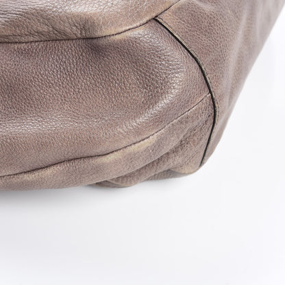 Prada Cervo Gathered Shoulder Bag Brown 10 of 15