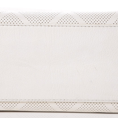 Chanel Goatskin Perforated Large CC Tote White 23 of 29