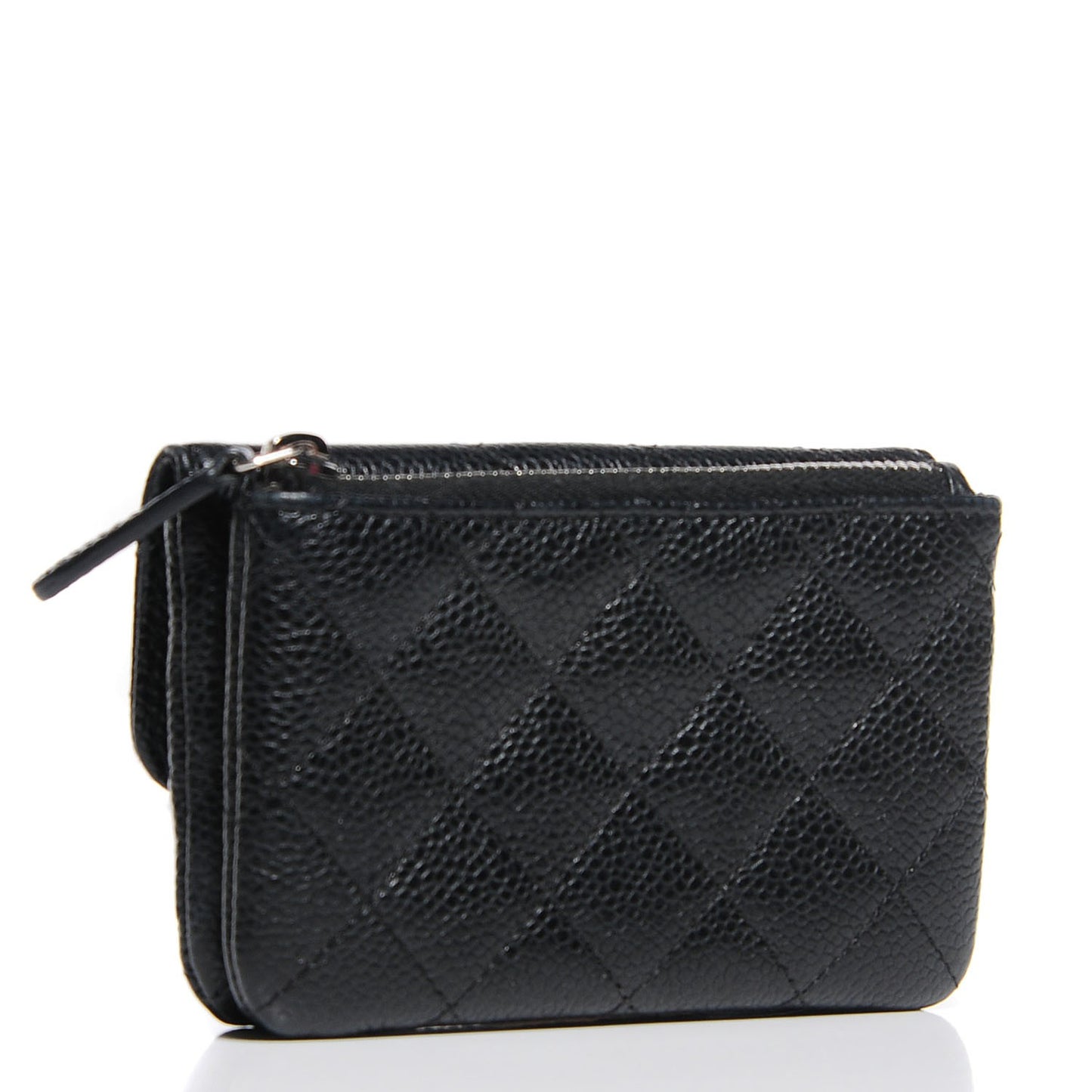 Caviar Quilted Coin Purse Black