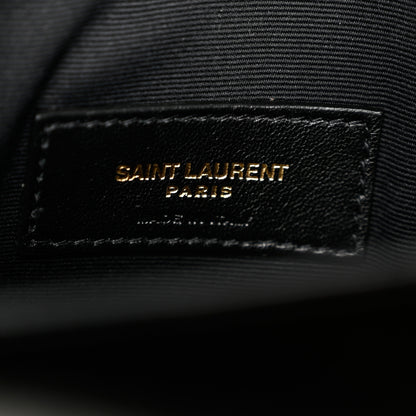 Saint Laurent Smooth Shiny Calfskin Monogram Uptown Pouch Black 5 of 7