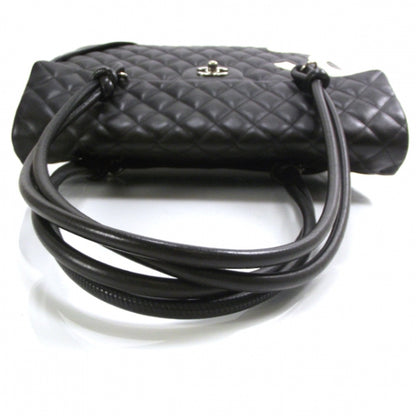 Chanel Calfskin Quilted Large Cambon Flap Black White 6 of 13
