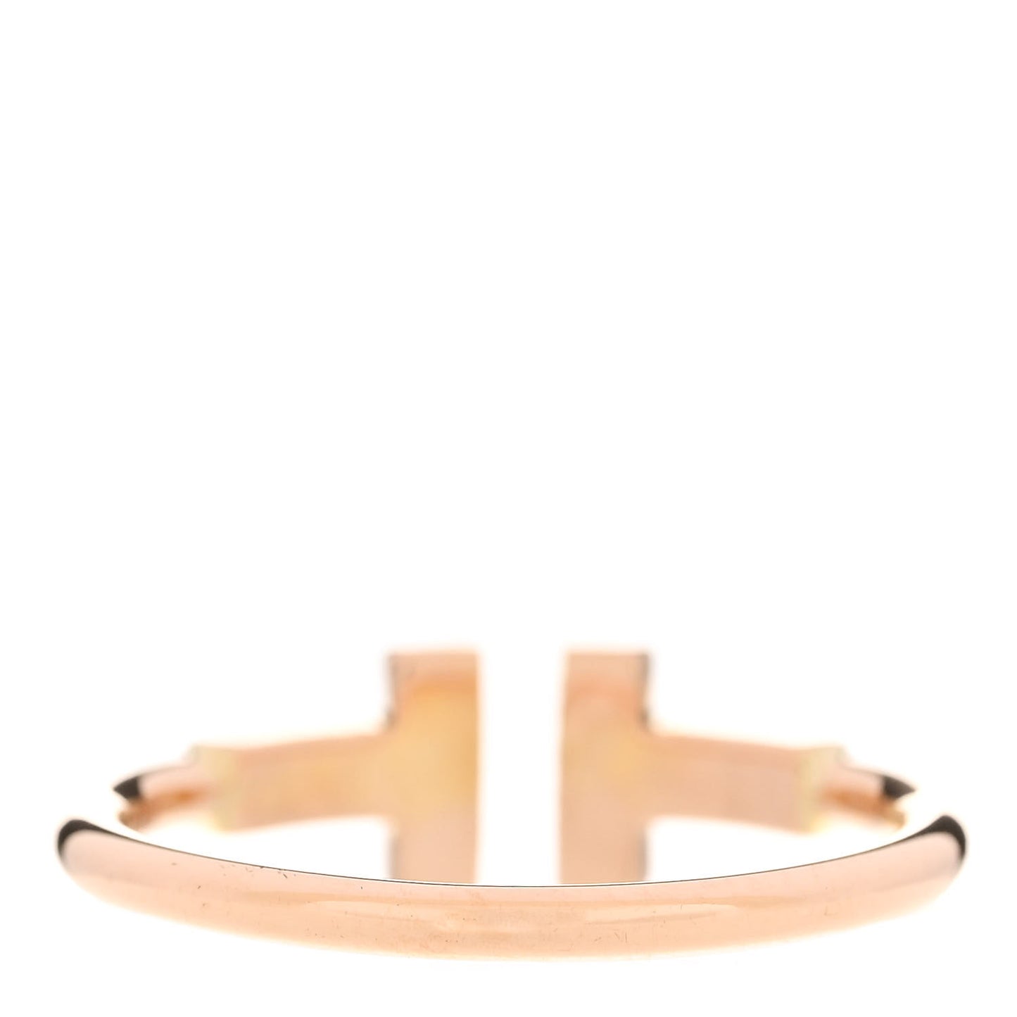 18K Rose Gold Diamond T Wire Ring 53 6.5