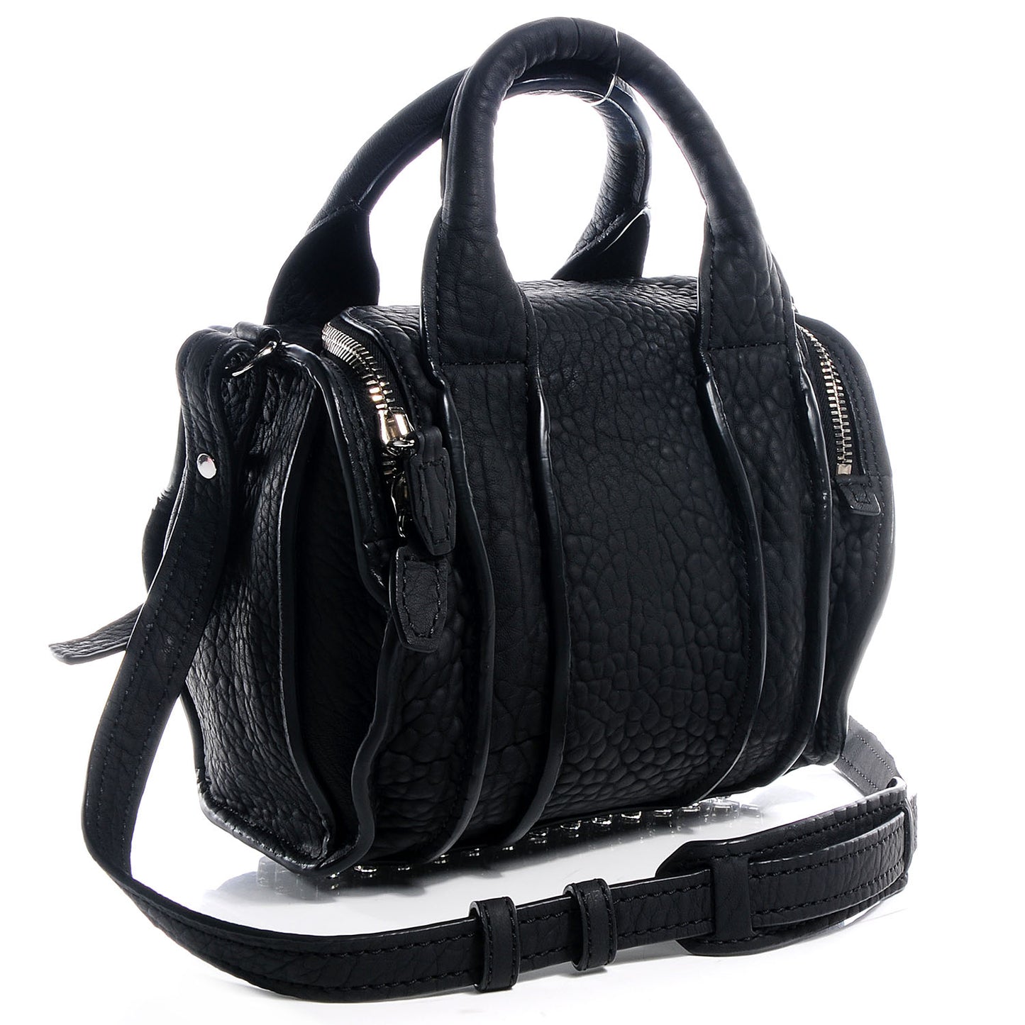 Pebbled Leather Inside Out Rockie Black