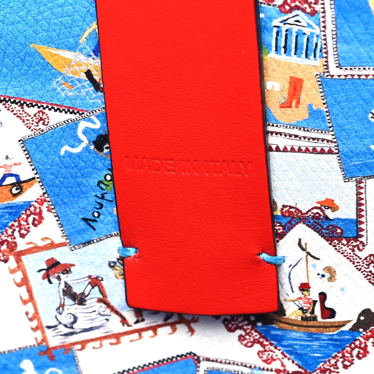 Christian Louboutin Patent Calfskin Small Greekaba Cabata Tote Blue 9 of 12