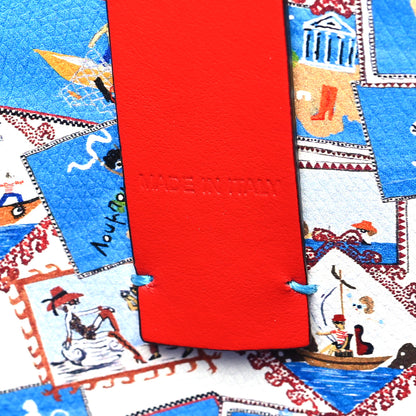 Christian Louboutin Patent Calfskin Small Greekaba Cabata Tote Blue 9 of 12
