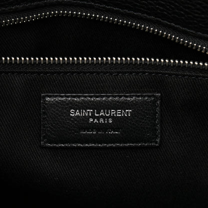 Saint Laurent Grained Calfskin Sac De Jour Souple Duffle 36H Asphalt Black 6 of 10