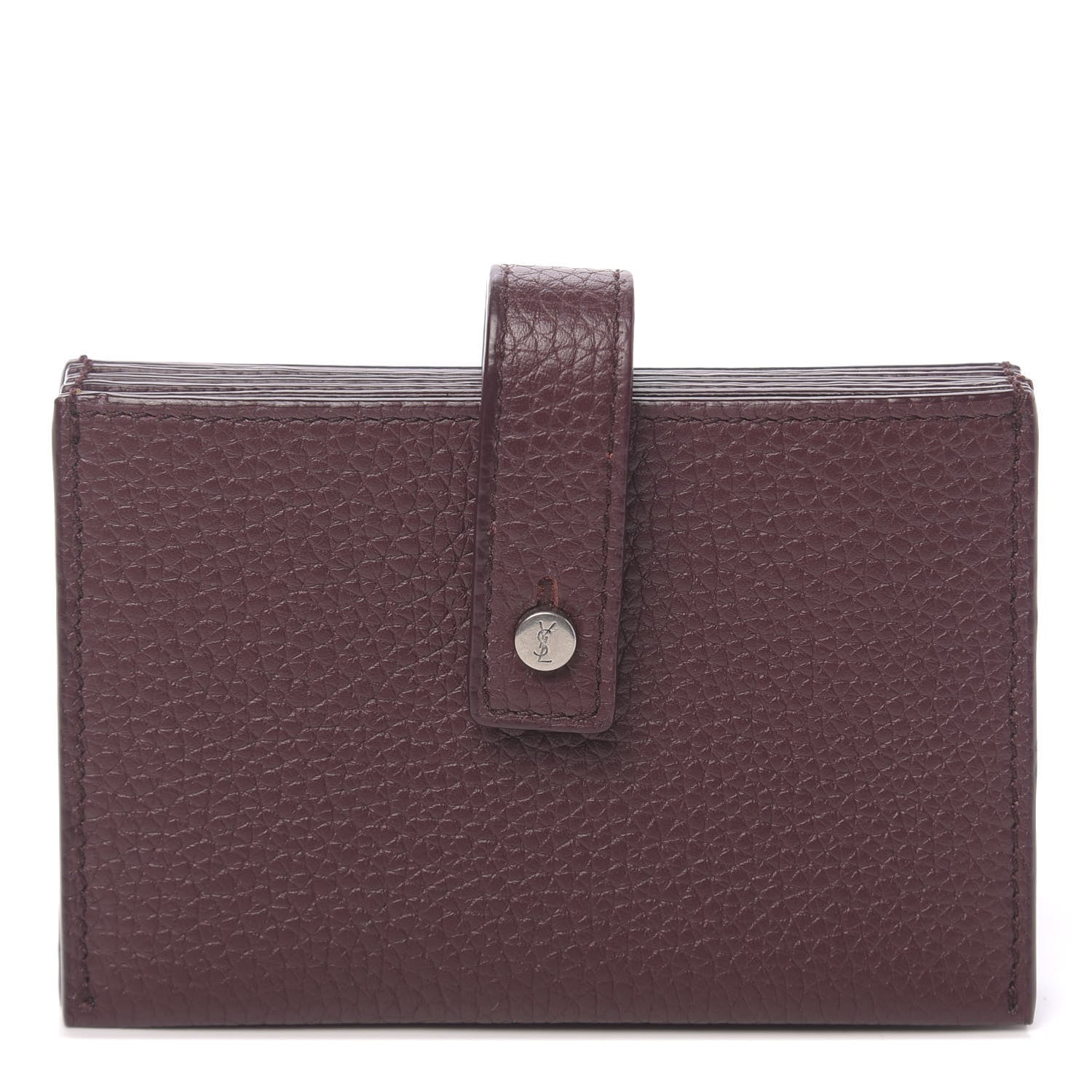 Saint Laurent Grained Calfskin Accordion Wallet Bordeaux 1 of 7