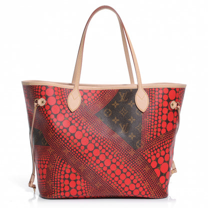 Louis Vuitton Monogram Kusama Waves Neverfull MM Red 1 of 7